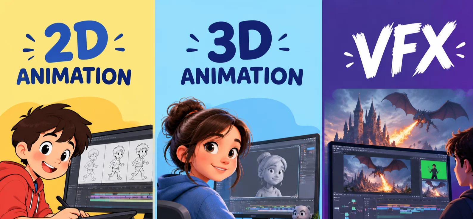 2d Animation And  3d Animatom And vfx